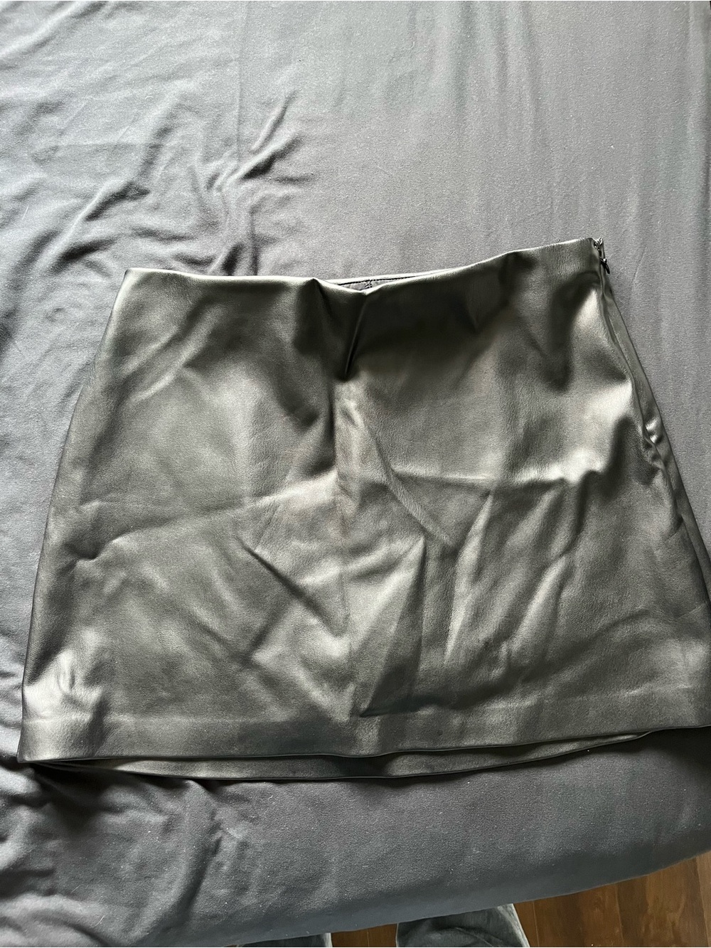 Abercrombie & Fitch Black Faux Leather Mini Skirt